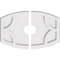 Ekena Millwork Kailey Architectural Grade PVC Ceiling Medallion, 18"W x 12"H x 3"ID x 9 3/4"C x 1"P, Two-Piece CMP18X12KY2-03000 - alternate 1